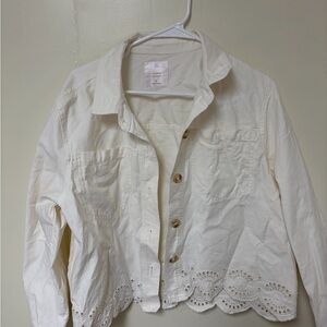 Cream Eyelet Jacket
